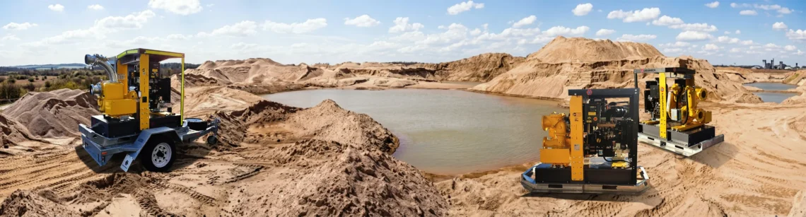 Liquimech industrial centrifugal pump system for mining and construction applications