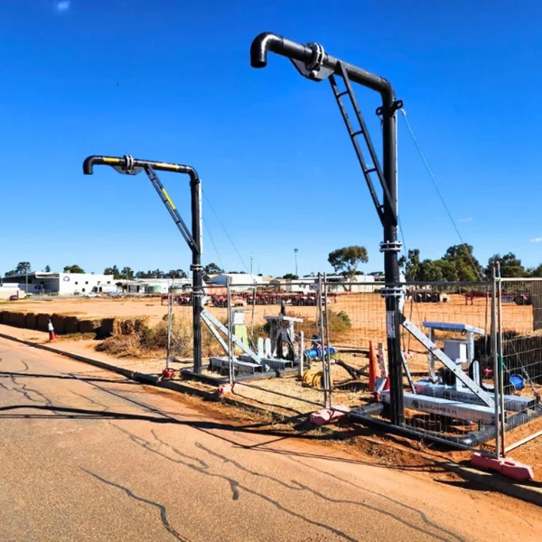 Liquimech solar-powered J Stand with flow metering for water usage tracking